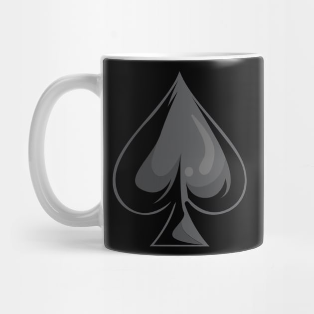 Ace of Spades - Cool Poker Heart Symbol by Shirtbubble